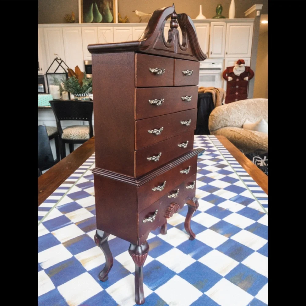 Chippendale broken pediment highboy doll dresser